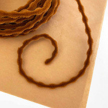Tiny 3/8" Bump Chenille for Retro Crafts in Light Brown ~ 1 yd.